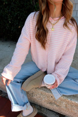 Sunhoney Girl Cardigan - Pink Stripe