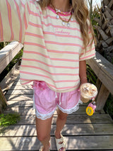 So Darling Lace Shorts - Pink