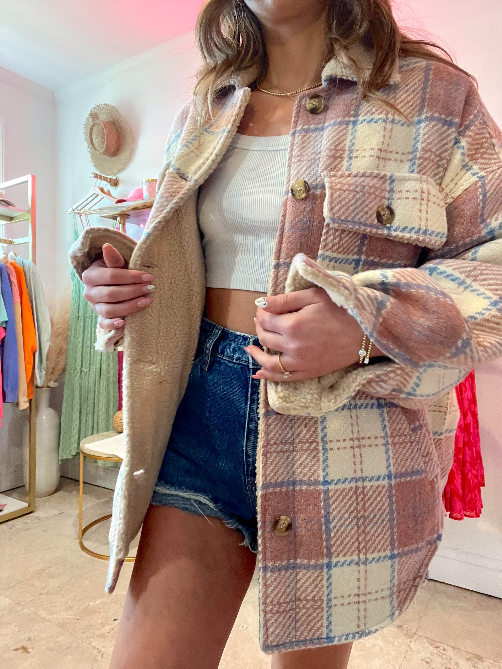 Apple Cider Sherpa Lined Jacket - Shop Sunhoney – Sunhoney®