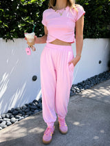 Off-Duty Pink Sweat Set