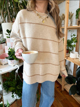 Neutral Ground Striped Sweater