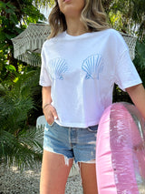 Sunhoney Shell Yeah Crop Tee