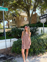 Cocoa Crush Denim Polka Dot Dress
