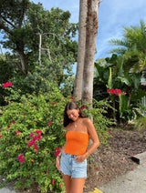 The Everyday Knit Tube Top - Orange