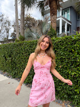 Pink Champagne Beaded Mini Dress