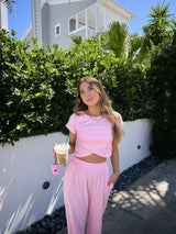 Off-Duty Pink Sweat Set