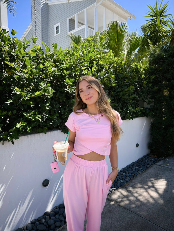 Off-Duty Pink Sweat Set