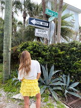 Petal Pop Eyelet Ruffle Skort - Yellow