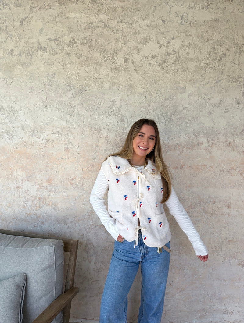 Cherry Bomb Sherpa Vest