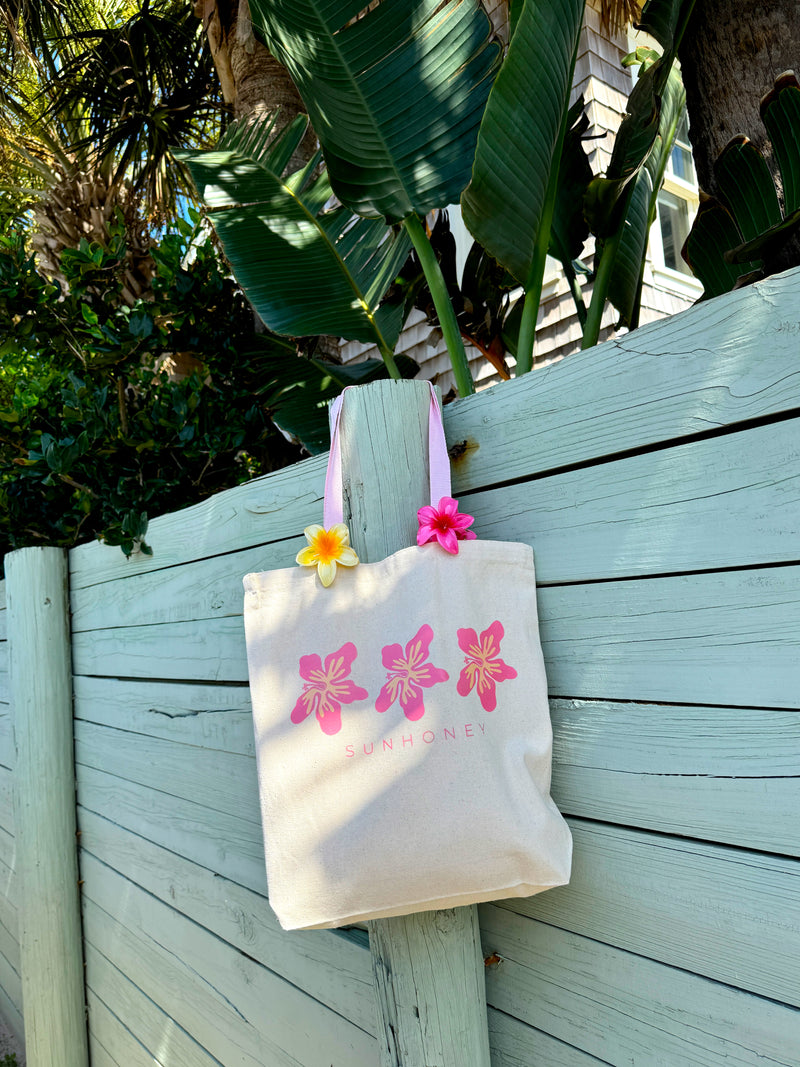 Sunhoney Hibiscus Tote Bag