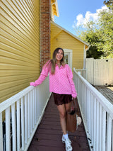 Spotted Polka Dot Cardigan - Pink
