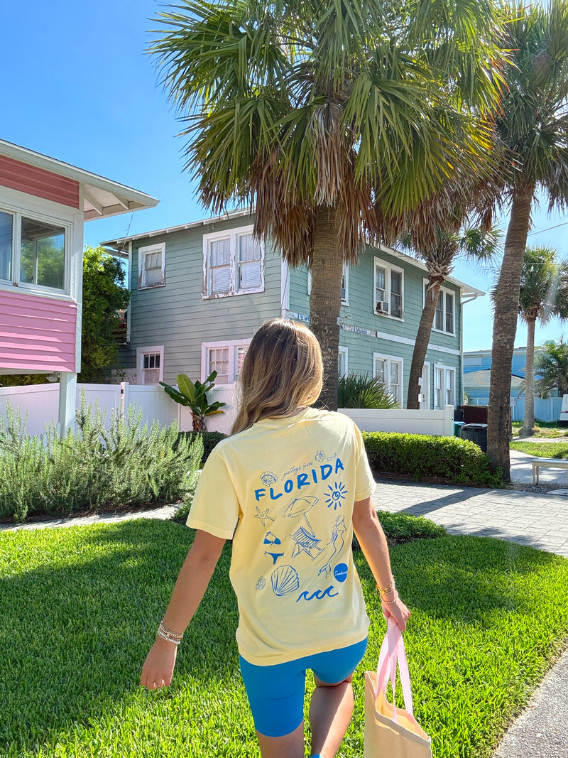 Greetings From Florida Sunhoney Tshirt - Yellow