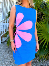 Hibiscus Bloom Linen Cutout Dress