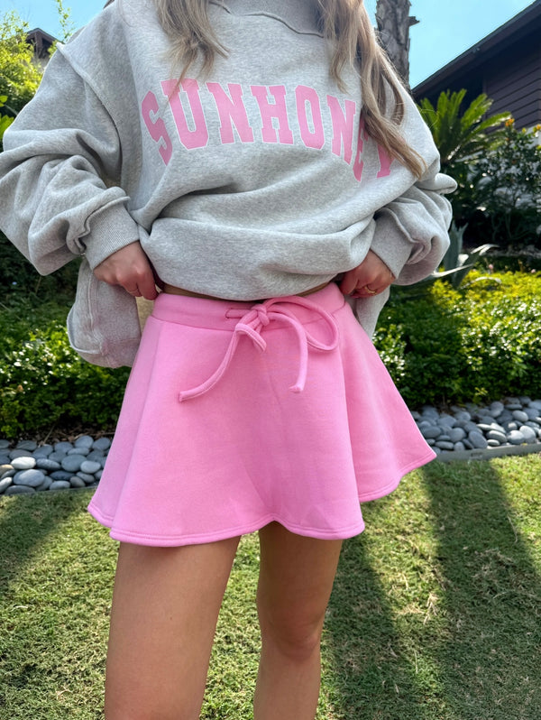 Cloud Nine Pink Sweat Skort