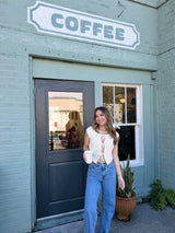 Tied Up Cream Knit Top