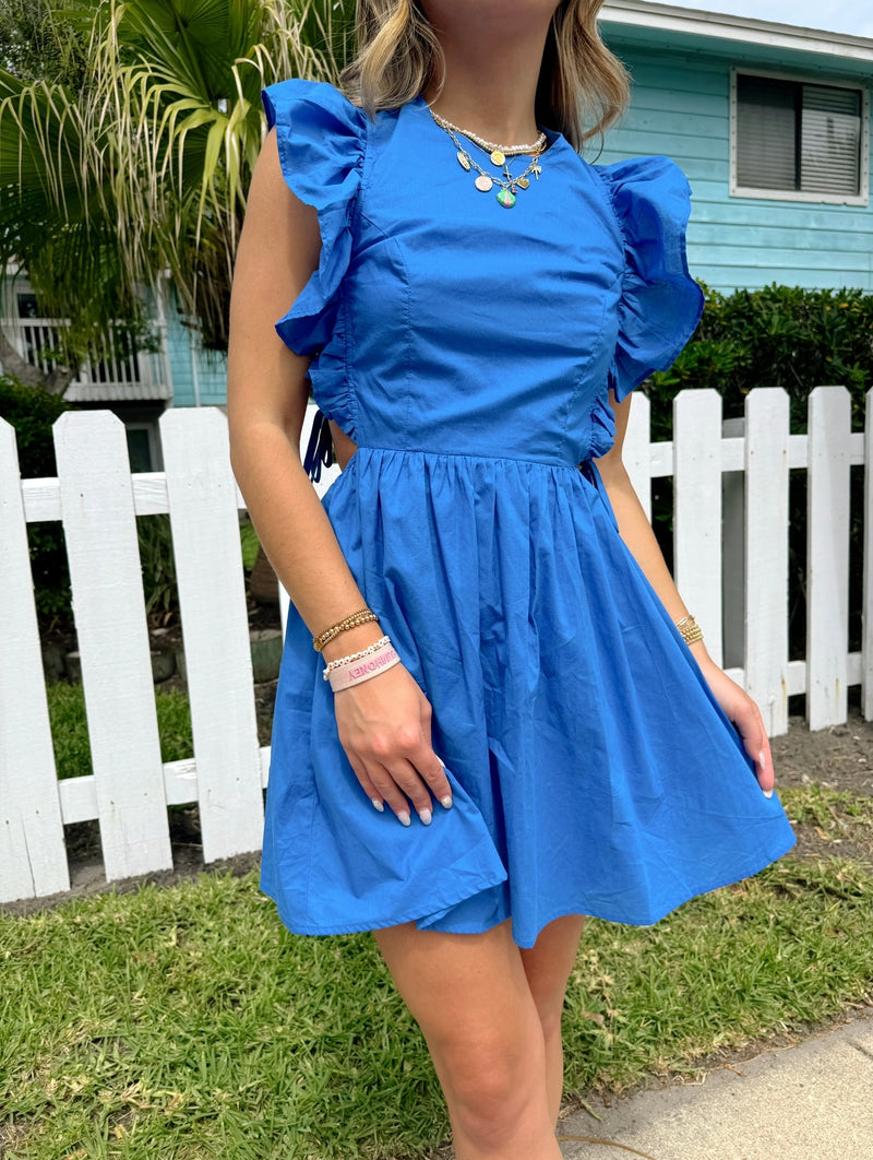 Ocean Blue Babydoll Dress