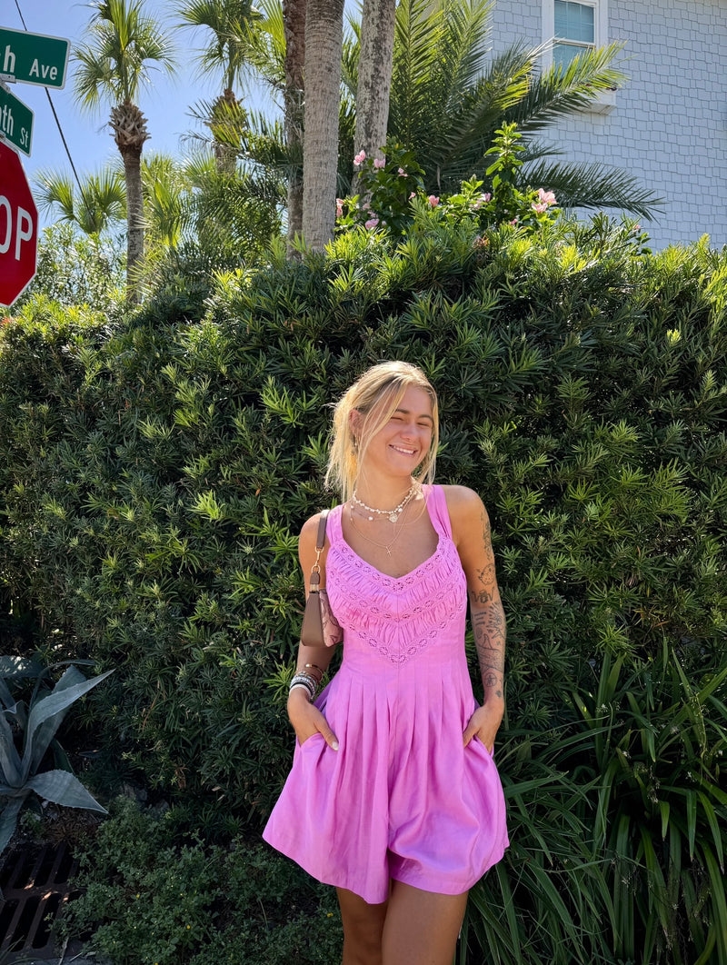 Berry Cute Fuchsia Romper