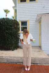 Everyday Essential Crop Beige Jeans