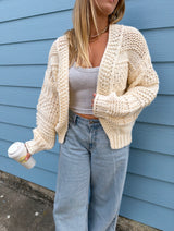 The Winter Knit Cardigan - Ivory