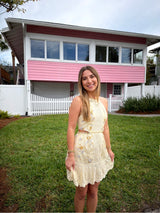 Honey Bloom Floral Cut Out Mini Dress