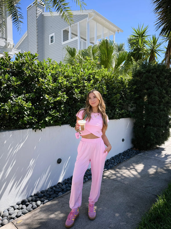 Off-Duty Pink Sweat Set