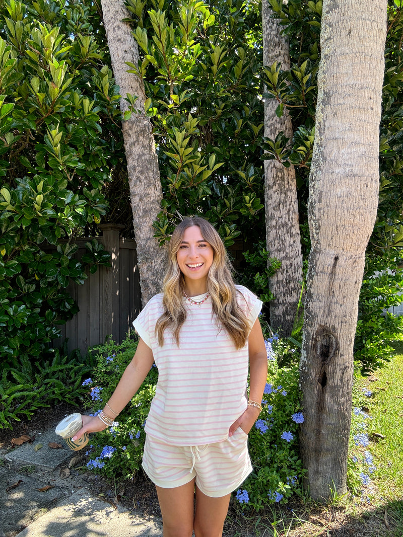 Seeing Stripes Pink & Ivory Set