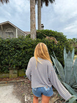 Seeing Stripes Long Sleeve - Blue/Brown