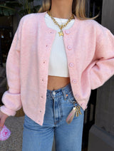 Girly Girl Pink Sweater Cardigan