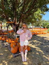 Sugar & Spice Striped Pink Cardigan