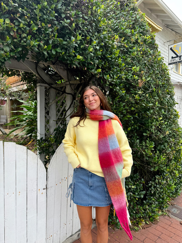 Let’s Get Toasty Oversized Sweater - Yellow