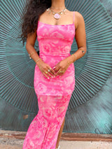 Summer Crush Floral Mesh Dress