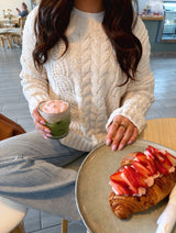 Marshmallow Chenille Cable Knit