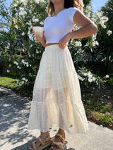 Wanderlust Ivory Lace Maxi Skirt