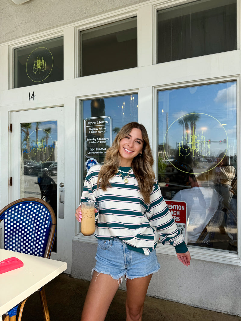 Retro Vibes Stripe Sweater