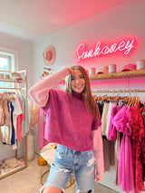 Berry Cute Colorblock Sweater