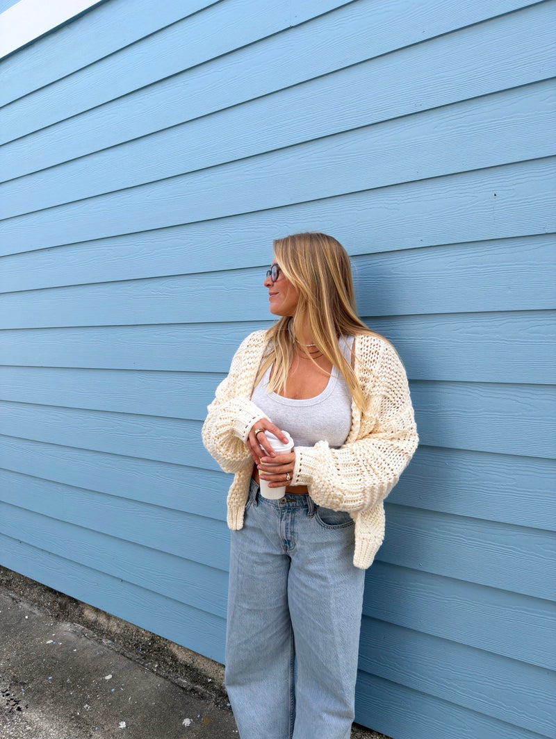 The Winter Knit Cardigan - Ivory
