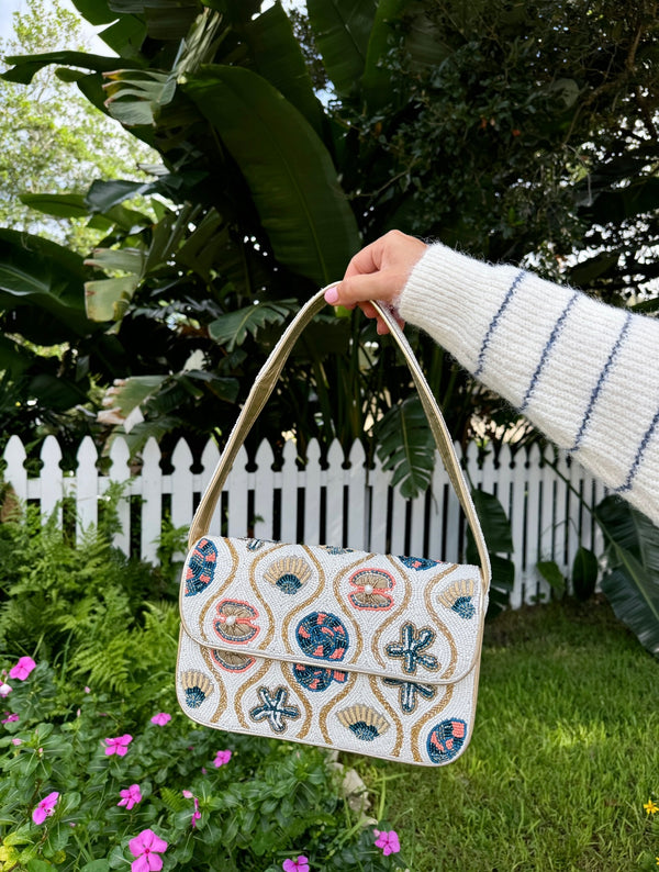 Shell Seeker Beaded Bag