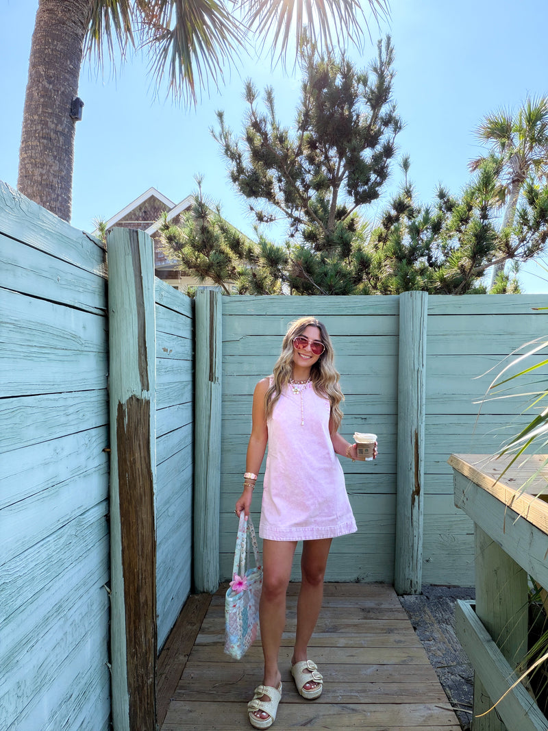 The Sunhoney Girl Pink Denim Dress – Sunhoney®