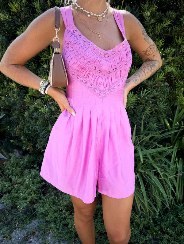 Berry Cute Fuchsia Romper