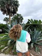 Sunhoney Colorblock Sweatshirt - Mint