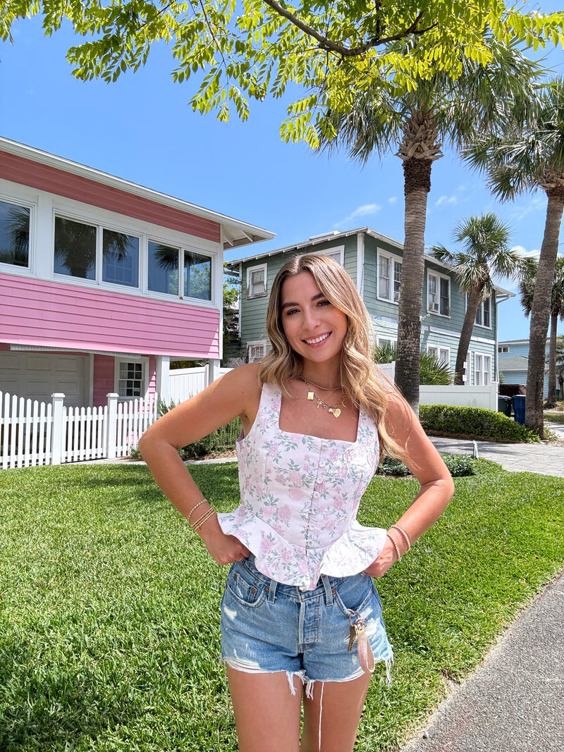 Floral Dreams Peplum Top