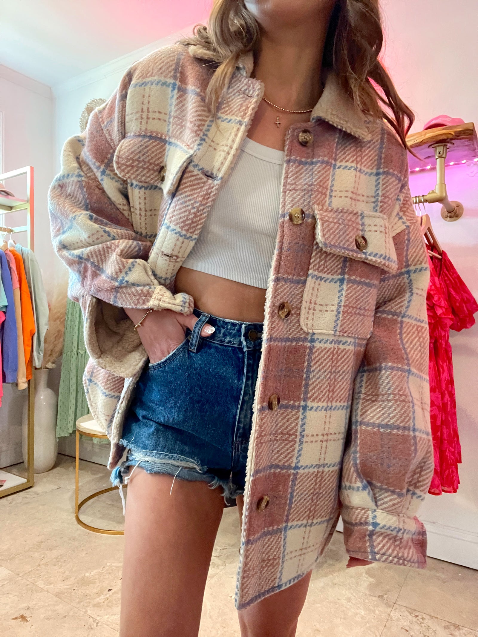 Apple Cider Sherpa Lined Jacket - Shop Sunhoney – Sunhoney®