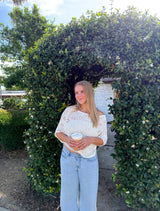 Palm Coast Ivory Knit Poncho