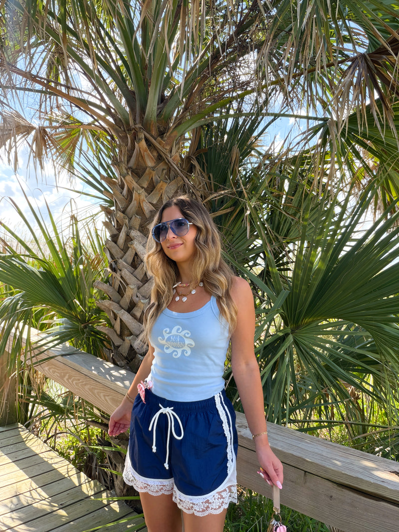 So Darling Lace Shorts - Navy Blue – Sunhoney®