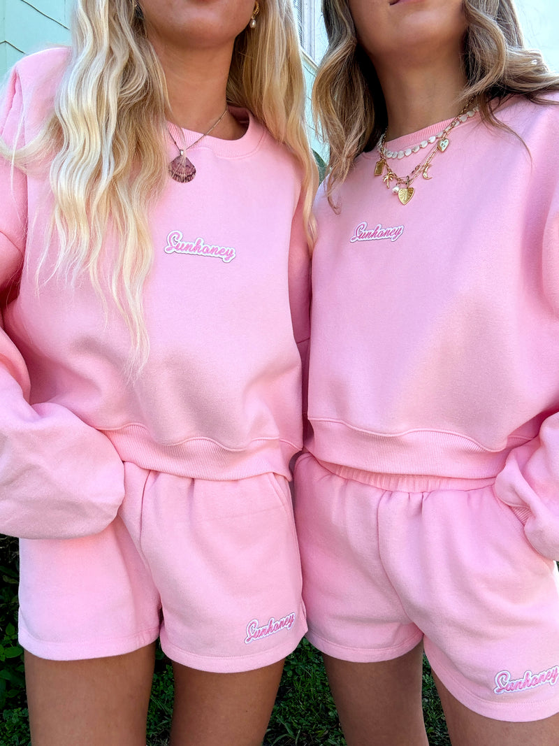 Sunhoney Girl Pink Sweat Set