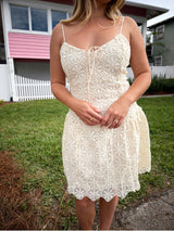 Endless Bloom Eyelet Mini Dress