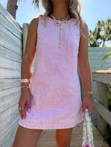 The Sunhoney Girl Pink Denim Dress