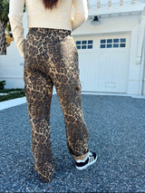 Stay Wild Leopard Cargo Jeans