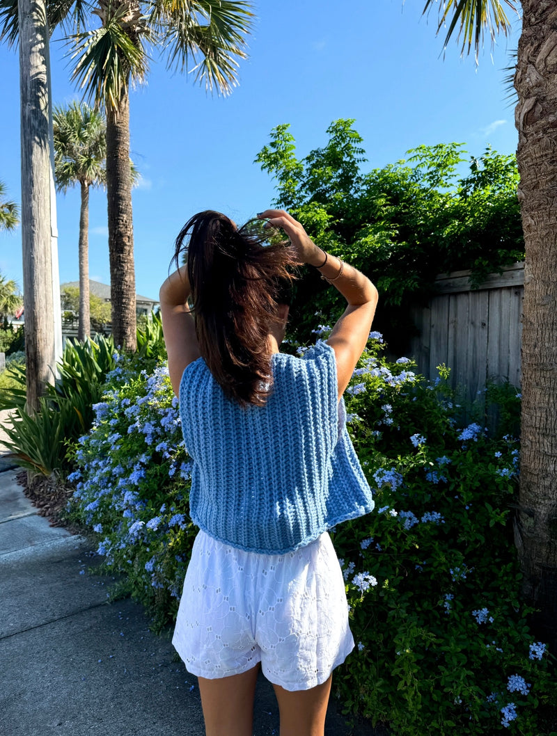 Easy Going Sweater Vest - Blue