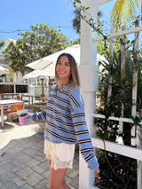 Coffee Run Stripe Sweater